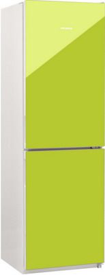 Двухкамерный холодильник Норд NRG 119 NF 642 стекло цвета лайм