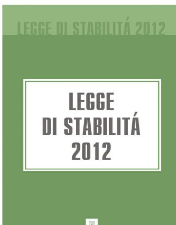 Italia Legge di stabilità 2012