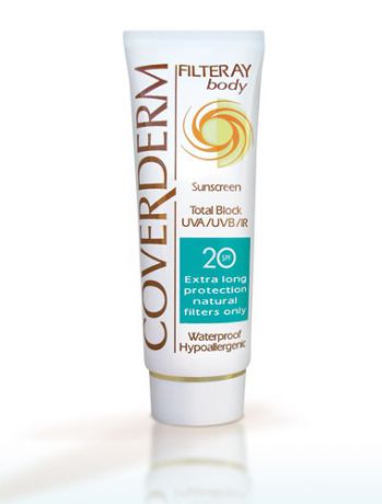 Coverderm Coverderm Filteray Тела Солнцезащитный Крем Spf 20, 100 мл