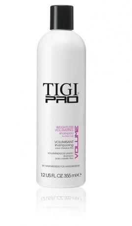 TIGI PRO Шампунь для Придания Объема Тонким Волосам WEIGHTLESS VOLUMISING,  355 мл