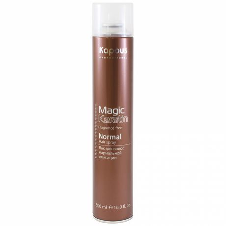 Kapous Magic Keratin Лак Аэрозольный для Волос Нормальной Фиксации с Кератином, 500 мл