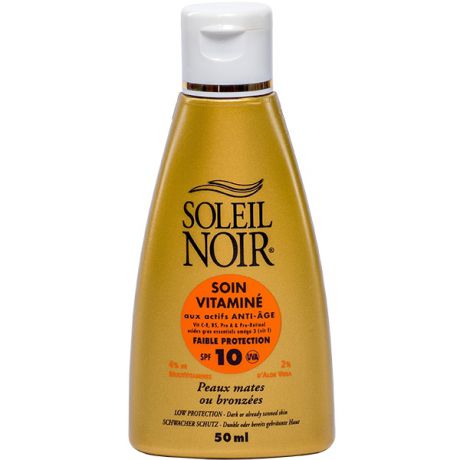 Soleil Noir Крем Антивозрастной Витаминизированный Солнцезащитный Soin Vitamine SPF 10 Низкая Степень Защиты, 50 мл