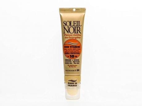 Soleil Noir Крем для Лица Soin Vitamine SPF 10 и Бальзам для Губ Stick SPF 30 Низкая Степень Защиты, 20+2 мл