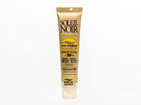 Soleil Noir Крем для Лица Soin Vitamine SPF 20 и Бальзам для Губ Stick SPF 30 Средняя Степень Защиты, 20+2 мл