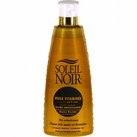 Soleil Noir Масло Антивозрастное Витаминизированное Hule Vitaminee Ультра-Загар, 150 мл