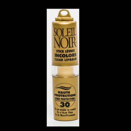 Soleil Noir Бальзам для Губ Бесцветный SPF 30 Высокая Степень Защиты, 4г