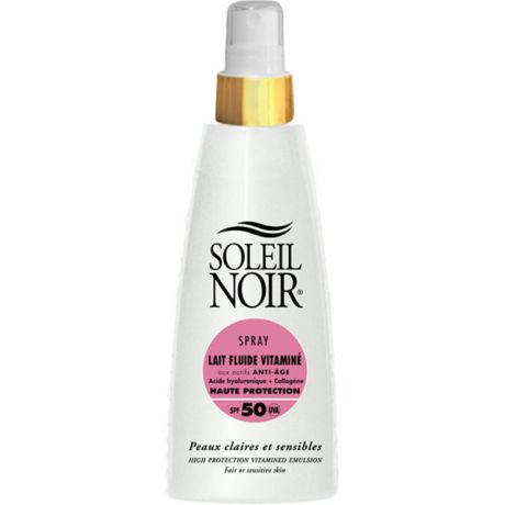 Soleil Noir Солнцезащитное Молочко-Спрей Lait Fluide SPF 50 Высокая Степень Защиты, 150 мл