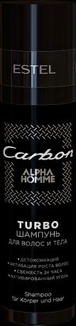 ESTEL ALPHA HOMME Carbon Turbo Шампунь для Волос и Тела, 250 мл