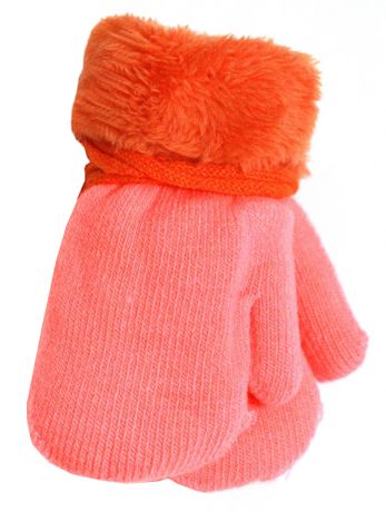 Варежки и перчатки Принчипесса Варежки для девочки Принчипесса, розово-оранжерые