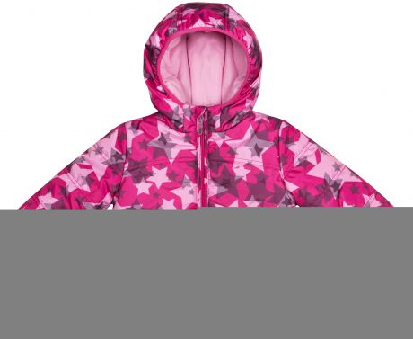 Куртки Barkito Для девочки розовая с рисунком звёзды