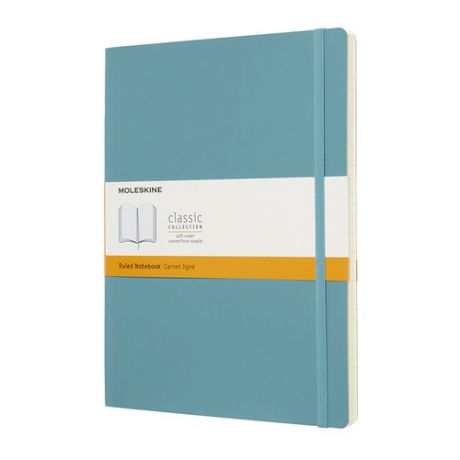 Блокнот Moleskine CLASSIC SOFT XLarge 190х250мм 192стр. линейка мягкая обложка голубой 6 шт./кор.