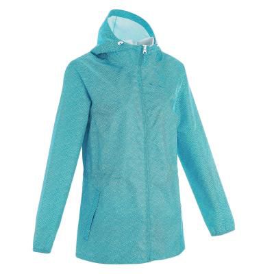 Куртка QUECHUA Женский Походный Дождевик Raincut Zip