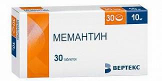 мемантин-вертекс 10 мг 30 табл