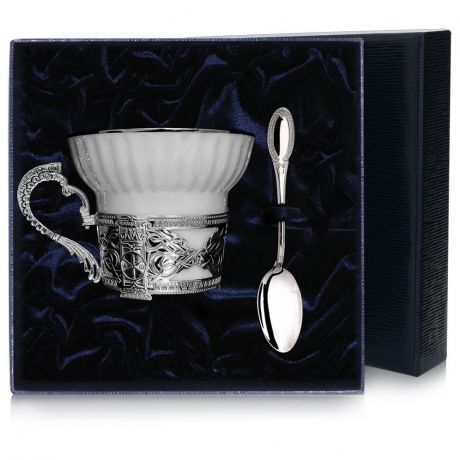 Серебряный чайный набор «Константин Великий» 2 предмета 569НБ03801