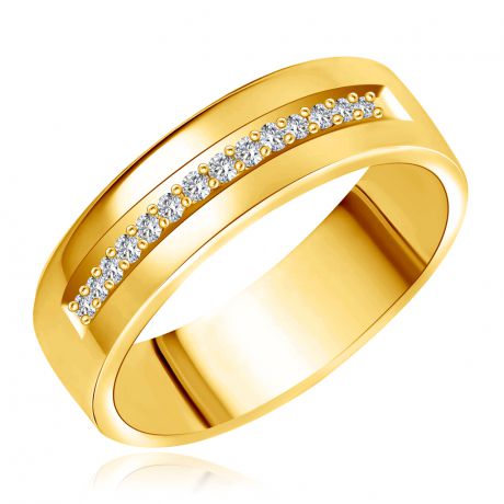Кольцо обручальное из золота с бриллиантами 55119685