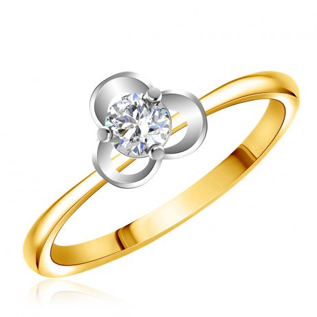Кольцо помолвочное из золота с бриллиантом RD0000155005