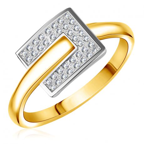 Кольцо с бриллиантами из желтого золота RD0000015305