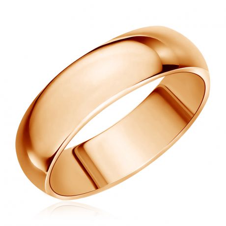 Гладкое обручальное кольцо из красного золота 15020542