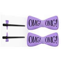 Double Dare OMG! Hair Up Bow Pin Purple - Заколки для фиксации волос во время косметических процедур, лавандовые