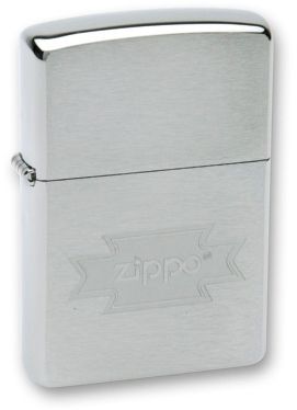 Зажигалка ZIPPO Zippo Brushed Chrome, латунь с никеле-хром.покрыт., серебр., матов., 36х56х12 мм