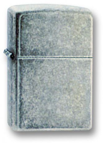 Зажигалка ZIPPO Antique Silver Plate, латунь с покрытием ™Plate, серебристый, матовая, 36х12x56 мм