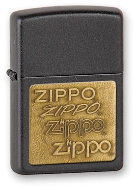 Зажигалка ZIPPO Black Crackle, латунь с порошковым покрытием, черный, матовая, 36х56х12 мм