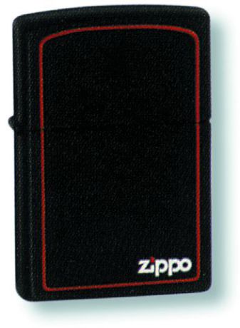 Зажигалка ZIPPO Classic с покрытием Black Matte, латунь/сталь, чёрная с лого, матовая, 36x12x56 мм