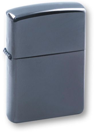 Зажигалка ZIPPO Classic, покрытие Black Ice, латунь/сталь, черная, глянцевая, 36х12х56 мм
