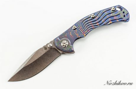 Складной нож Kizer River Cat, сталь CPM-S35VN, рукоять титан, фиолетовый