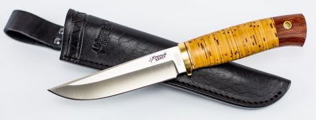 Нож универсальный Боровой М, N690, Южный Крест, береста