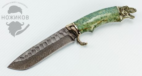 Нож Тирекс, дамасская сталь