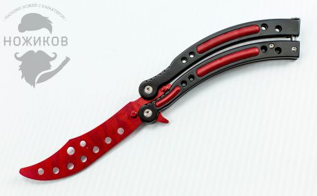 Тренировочный нож-бабочка (балисонг) CS GO Red