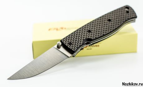 Складной нож Enzo Birk 75, карбон, порошковая сталь S30V