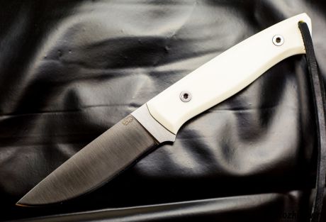 Нож Крот, сталь N690, кориан, белый