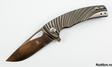 Складной нож Kizer Kyre, сталь порошковая сталь CPM-S35VN, рукоять титан