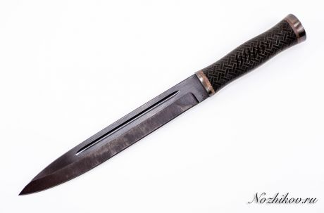Нож Горец-1, сталь 65Г, резина