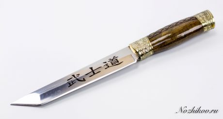 Нож Самурай, Кизляр СТО, сталь 65х13, резной, гарда