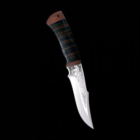 Нож Хазар, АиР, кожа, 95х18