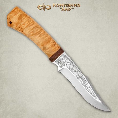 Нож Хазар, АиР, карельская береза, 95х18
