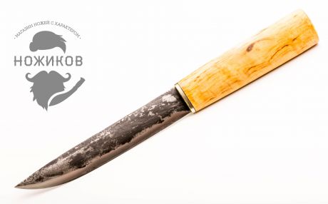 Нож Лиман-Якут, сталь Х12МФ, карельская береза