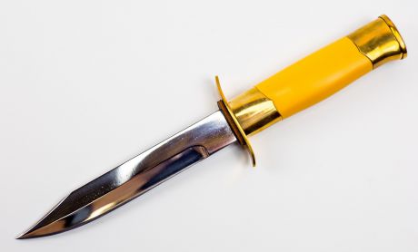 Нож НР-40 генеральский желтый, полированный