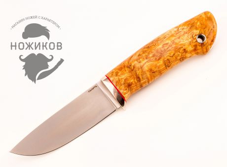 Нож Кроха, M390, мельхиор, карельская береза