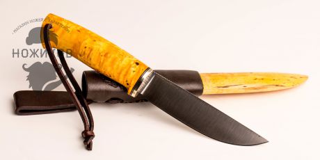 Нож Лиман, сталь 110Х18МШД, карельская береза, ножны - карельская береза