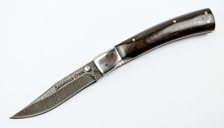 Складной нож Рысь-1, дамаск