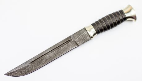 Пластунский нож из дамаск «Казак», мельхиор