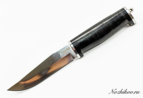 Нож Барс с кожаной рукоятью AUS-8, Кизляр