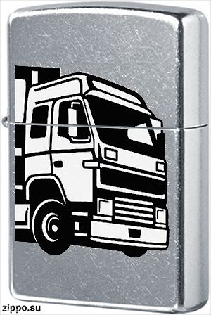 Зажигалка ZIPPO 207 European Truck с покрытием Street Chrome™, латунь/сталь, серебристая, 36x12x56 м