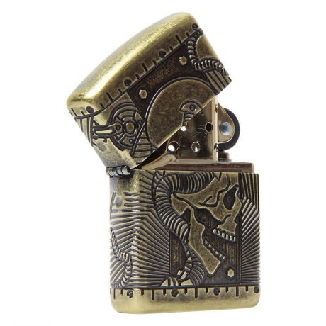 Зажигалка ZIPPO Armor™ с покрытием Antique Brass, латунь/сталь, медная, матовая, 36x12x56 мм