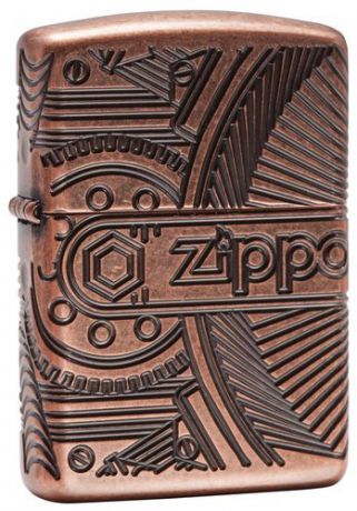 Зажигалка ZIPPO Armor™ с покрытием Antique Copper™, латунь/сталь, медная, матовая, 36x12x56 мм