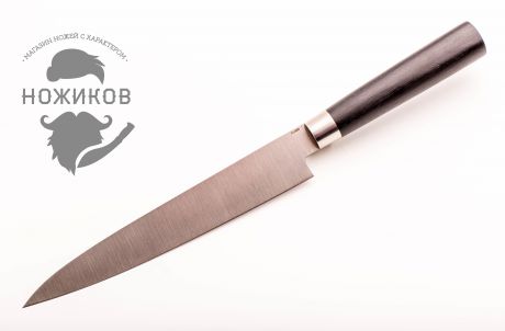 Нож Кухонный, сталь Х12МФ, черный граб